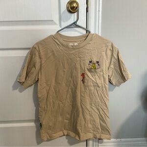 Uniqlo Beige Short Sleeve Tee with Pocket Graphic